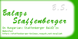 balazs staffenberger business card